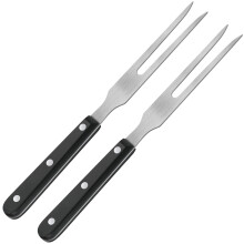 Meat Fork Set Stainless Steel Carving Fork with HeatResistant Plastic Handle for BBQ and Turkey