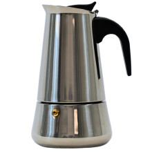 Stainless Steel Stovetop Espresso Maker 6 Cup Moka Pot for Gas and Induction with Fast Heating