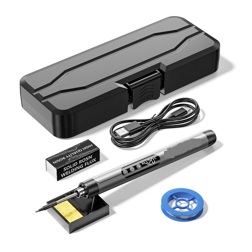 Usb Soldering Iron With Adjustable Temperature, Cordless Usbc Rechargeable 1000Mah Welding Tool 9053599508984