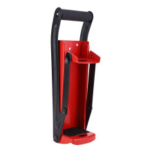 Heavy Duty 16oz 12oz Wall Mounted Can Crusher with Bottle Opener, Red Steel and Rubber Grip