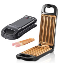 Electric Waffle Maker 850W DoubleSided Heating Nonstick Aluminum for Waffle Stick Brown 110V