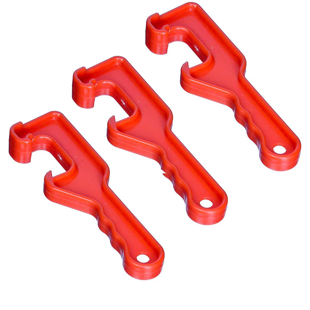 3 Pack 5 Gallon Plastic Bucket Lid Opener And Paint Can Lid Opener With Ergonomic Nonslip Grip (Red) 9174973095033
