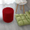 Ottoman Cover Round Stool Ottoman Protector Machine Washable for Dining Room Red 5