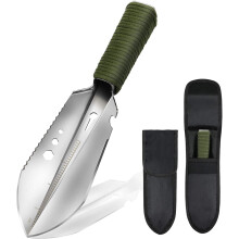 WOVTE Camping trowel Garden Mini Ultralight Shovel Backpacking Portable Multi-Tool with Carrying Pouch for Survival,Outdoor,Hiking,Digging