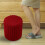 Ottoman Cover Round Stool Ottoman Protector Machine Washable for Dining Room Red 6