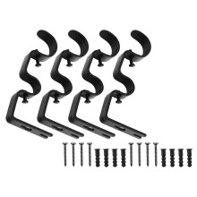 4pcs Curtain Rod Bracket Extenders Heavy Duty Adjustable Rod Holder Curtain Brackets for Home Office Wall