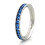 Stainless Steel Eternity 3 mm Ruby & Blue Sapphire Color Crystal Stackable Rings (2 pieces) Set 3