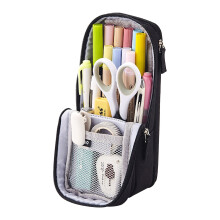 XIUH Tool Series Large-Capacity Pencil Case Cute Pencil Pencil Case Storage Box School and Office Supplies Middle School Stationery (Black)