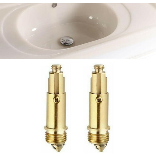 Brass Click Clack Basin Waste with Leak Spring Core Fits Standard Basins Durable Build 2