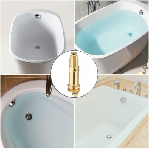 Brass Click Clack Basin Waste with Leak Spring Core Fits Standard Basins Durable Build 1