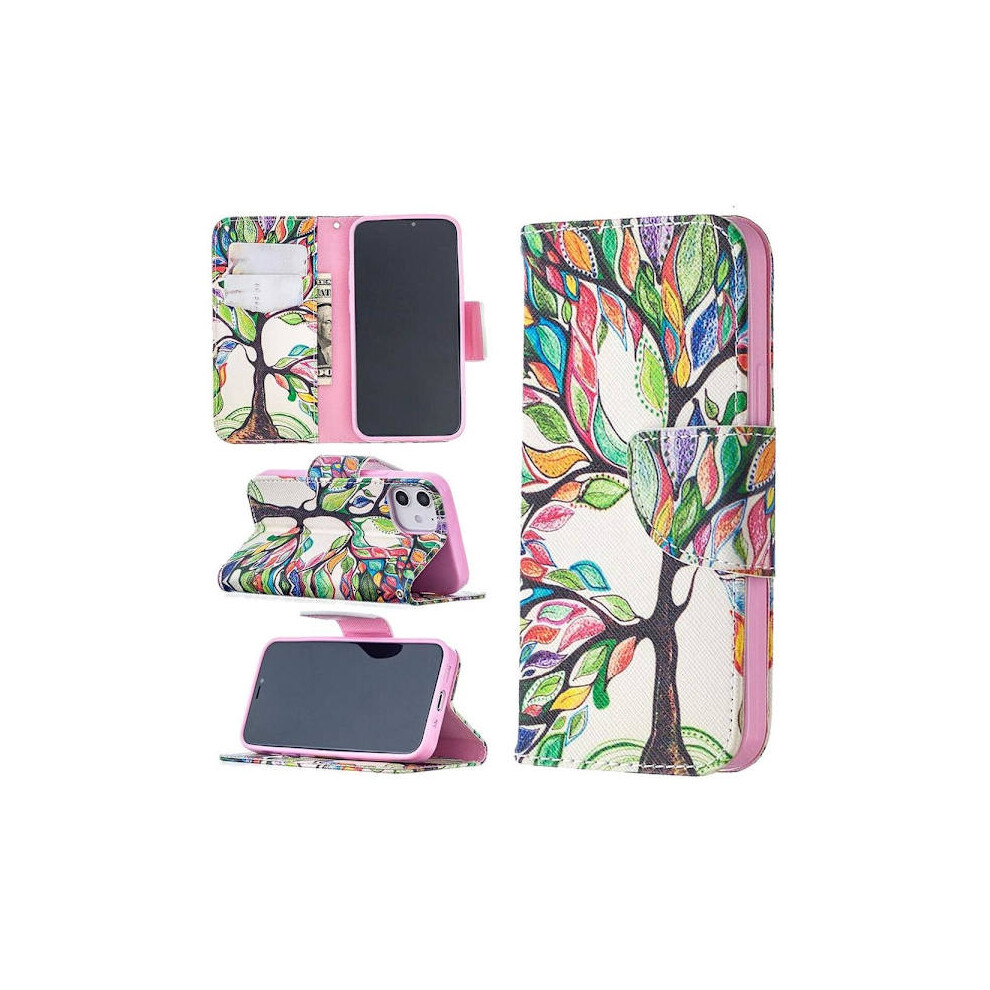Wallet Case Compatible With Apple Compatible With Iphone 12 Â Colorful Tree 9389440370760