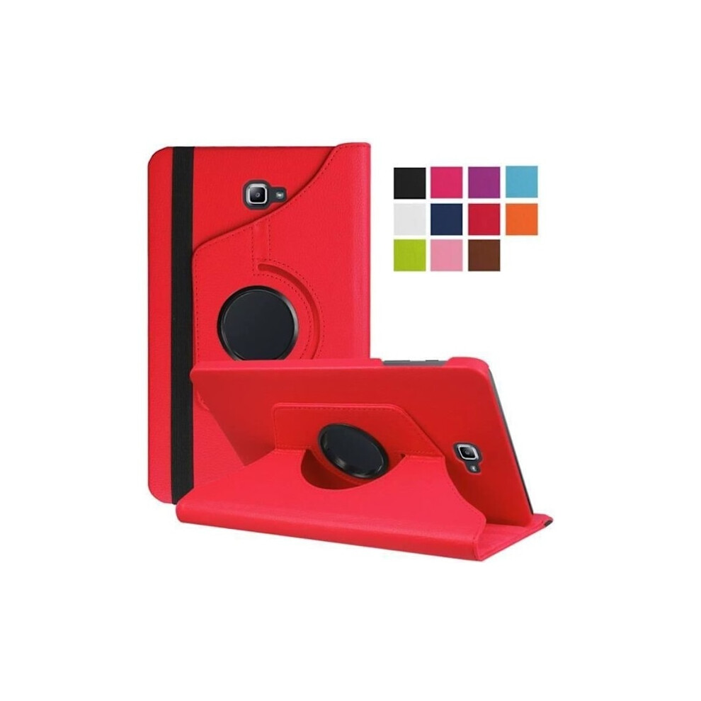 Compatible With Samsung Galaxy Tab A6 10.1 Case - 360 Rotation Leather Case For Compatible With Samsung Tab A6 10.1 Sm-T580/T585 Tablet - Red 9389440370715