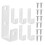 6 Pcs Rubber Coated Hook Ladder Accessories for Frame Screw White Iron 1