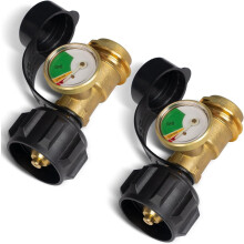 Propane Tank Gauge, Propane Level Indicator for 5-40LB Tanks, compatible with QCC1/Type 1 Connection, RV Camper, Heater, Fire Pit, Grill