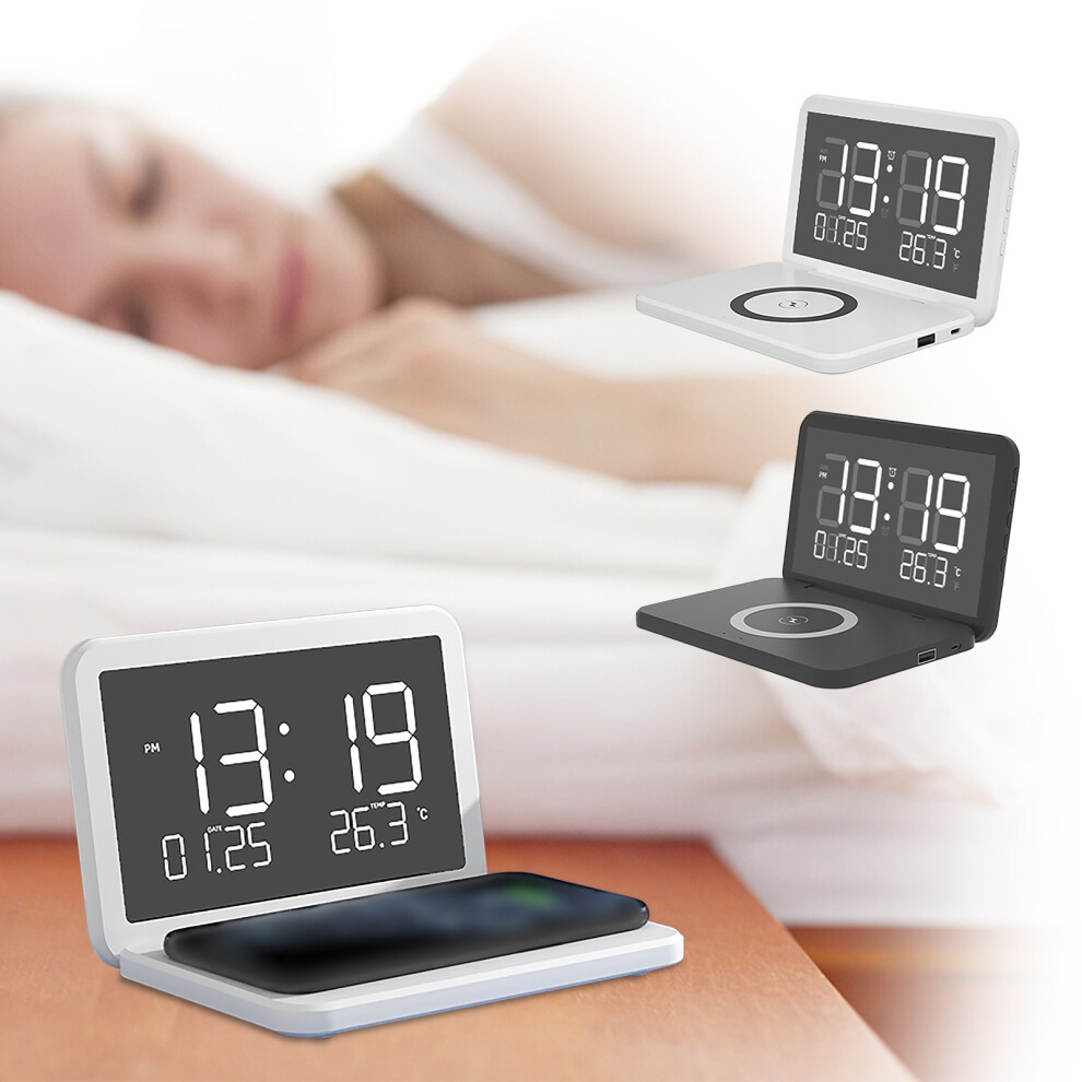 Viflosae 15W Fast Wireless Charger Compatible With Iphone, Multifunctional Night Clock Charger - Deals Of The Day Clearance 9389440374942