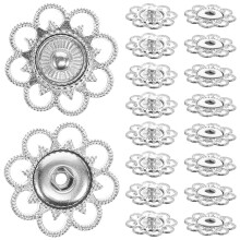 20pcs Sew On Snap Clothes Buttons Sturdy Alloy Fastener Button Flower Shape Clothes Press Button