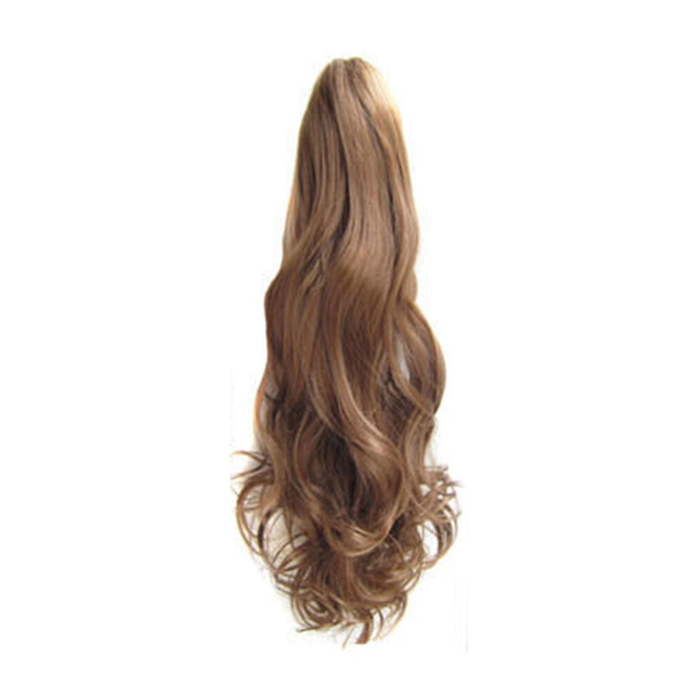 Jygee 55cm Women Girls Long Curly Wavy Ponytail Extension Synthetic Hair Piece Clip Hair Extensions 25