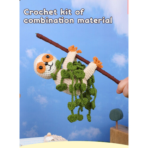 Perfect Alley Woolen Crochet Sloth Material Pack Set 1