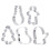 5pcs DIY Biscuit Mold Christmas Cookie Baking Mold Candy Chocolate Baking Mold 1