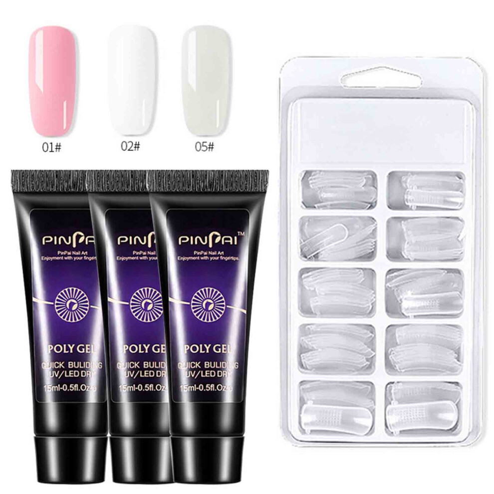 KKCXFJX Clearence 3color Quick Extension Gel Set Nail Phototherapy Crystal Nail Extension Gel Gifts