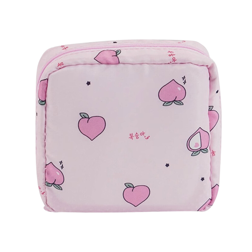 Portable Sanitary Pad Storage Bag with Zipper, Period Pouch for Teen Girls, Feminine Organizer for School, Compatible with Panty Liners & Tampons