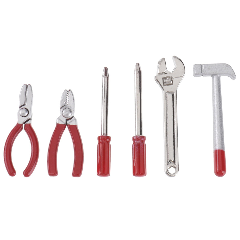 1 Set Mini Household Repairing Tool Desktop Decor Miniature Hammer Mini Wrench 9389440466548