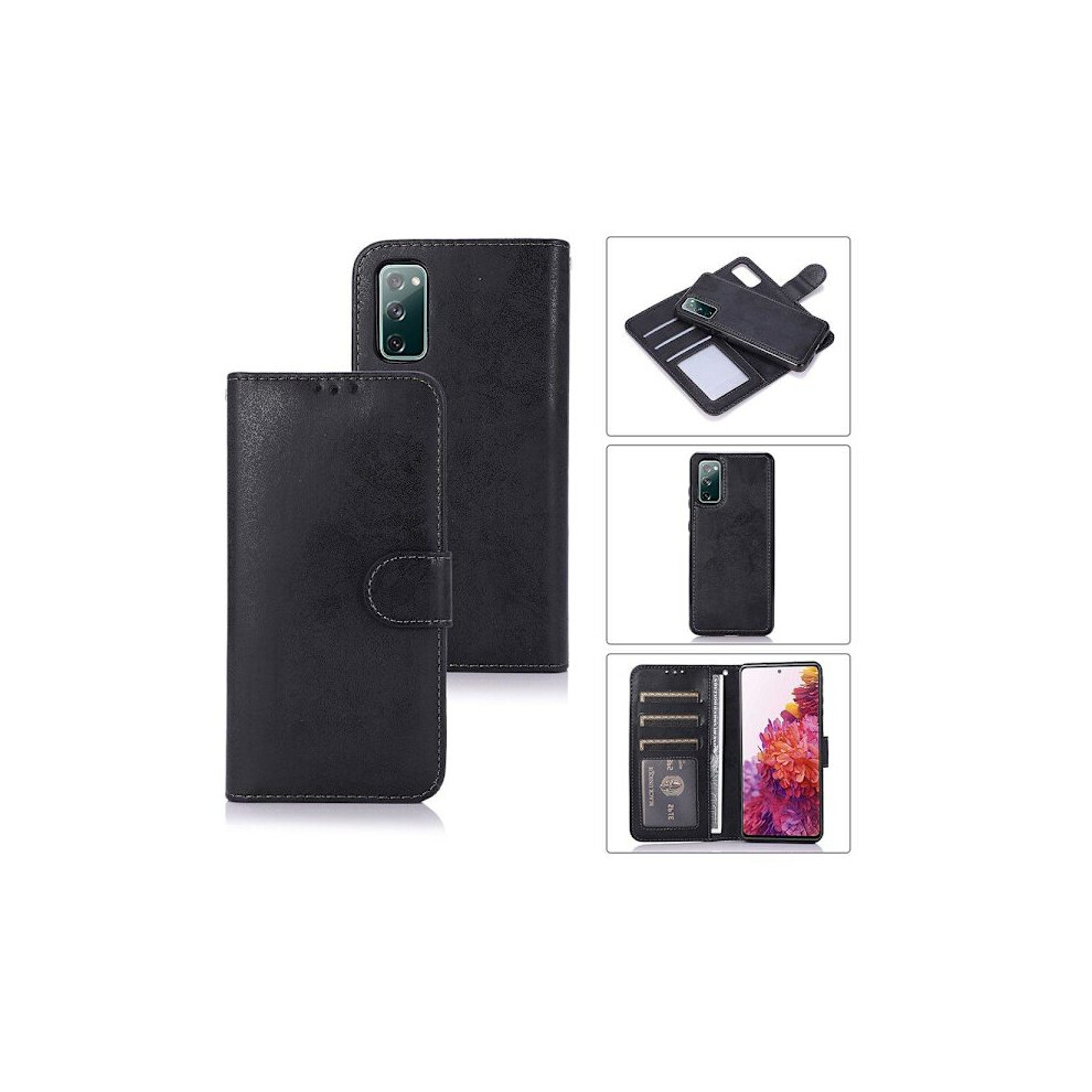 Compatible With Samsung Galaxy S20 Fe - Leman Wallet Case Black 9389440466562