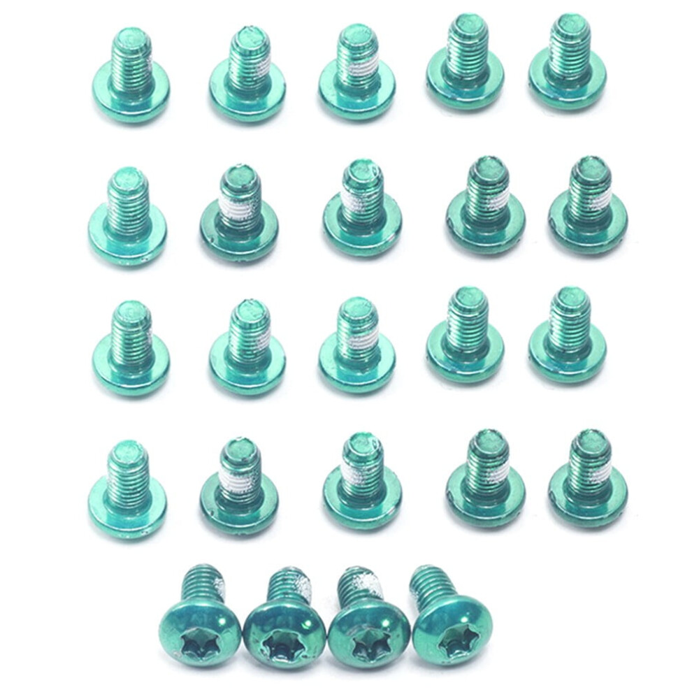 Hongdi Mtb Mountain Bike Stainless Disc Brake Rotor Bolts 24 Pc M5 X 9Mm, T25 Torx 9389440467378