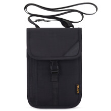 Travel bag with RFID protection, travel wallet for passport around the neck