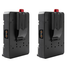 2X V-Lock Mount Battery Power Supply Plate Adapter with D-Tap for Portable Pocket Tiny Compact Nano V-Mount Battery