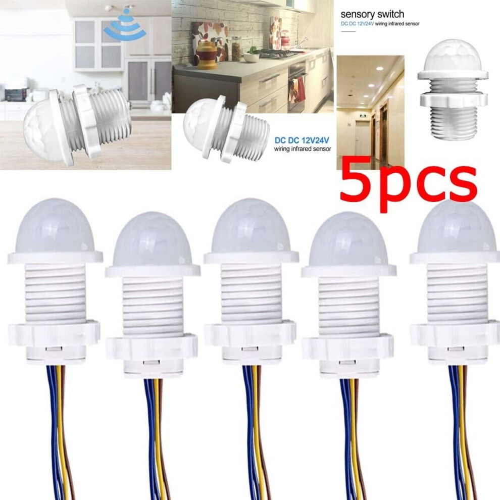110V Pir Infrared Motion Sensor Detector Smart Switch Lamp Switch Auto 5Pcs Light 9389440510647