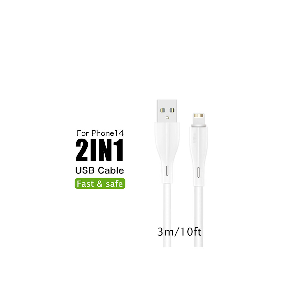 1M 2M 3M 35W Usb-C Pd Fast Charging Cable Compatible With Apple Iphone 14 8Plus Xs Max 11 12 13 7 Pro Xr, Ipad, Data Charger 3M 9389440511972
