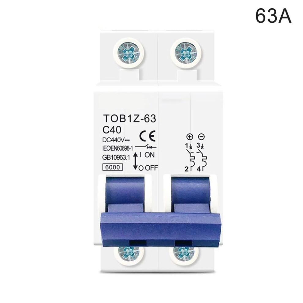 Dc Circuit Breaker 440V 2 Pole Dual Mcb Type C Solar Circuit Breaker Fuse 9389440512740