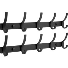 Wall Coat Rack with 12 Hooks, Entryway Hat & Towel Hanger, Compatible with Wall Mounting for Bedroom, Bathroom