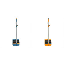 Broom and Dustpan Set for Home, Steel Dust Pan with 43" Long Handle Broom Combo for Kitchen Room Office,2PC Blue+Orange