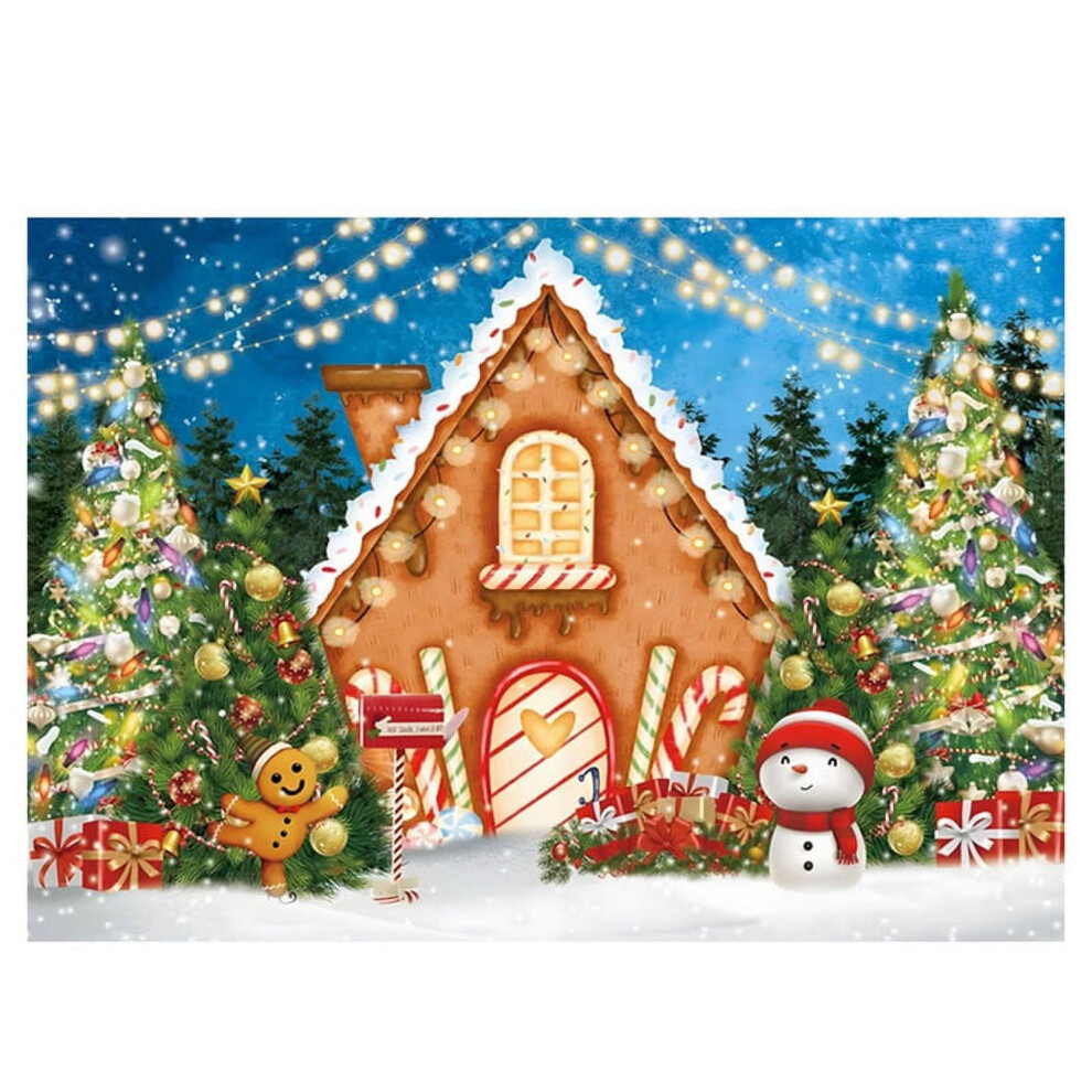 210X150cm Christmas Gingerbread Gingerbread House Candy House Photography Backdrops Birthday Decoration,F 9389440547100