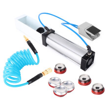 Heavy Duty Pneumatic Can Crusher with Foot Valve and 10FT Reinforced Air Hose for Beer and Soda Cans