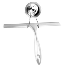 Shower Squeegee, Squeegee for Shower Glass Door Stainless Steel Glass Cleaner Window Wiper with Suction Cup Hook