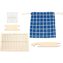 2 Sets Weaving Loom Kit 2 Styles Wooden Knitting Tools Set Belt Weaving Shuttle and Weaving Loom Frames for Beginner Ideal