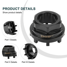 Bicycle Bike 8 Notch Cartridge Bottom Bracket Tool Carbon Steel Sleeve