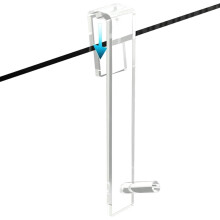 HeeHom 1 Shower Door Hooks, Clear Acrylic & Stainless Steel, Compatible with Frameless Glass Doors, for Towels, Razor, Squeegee