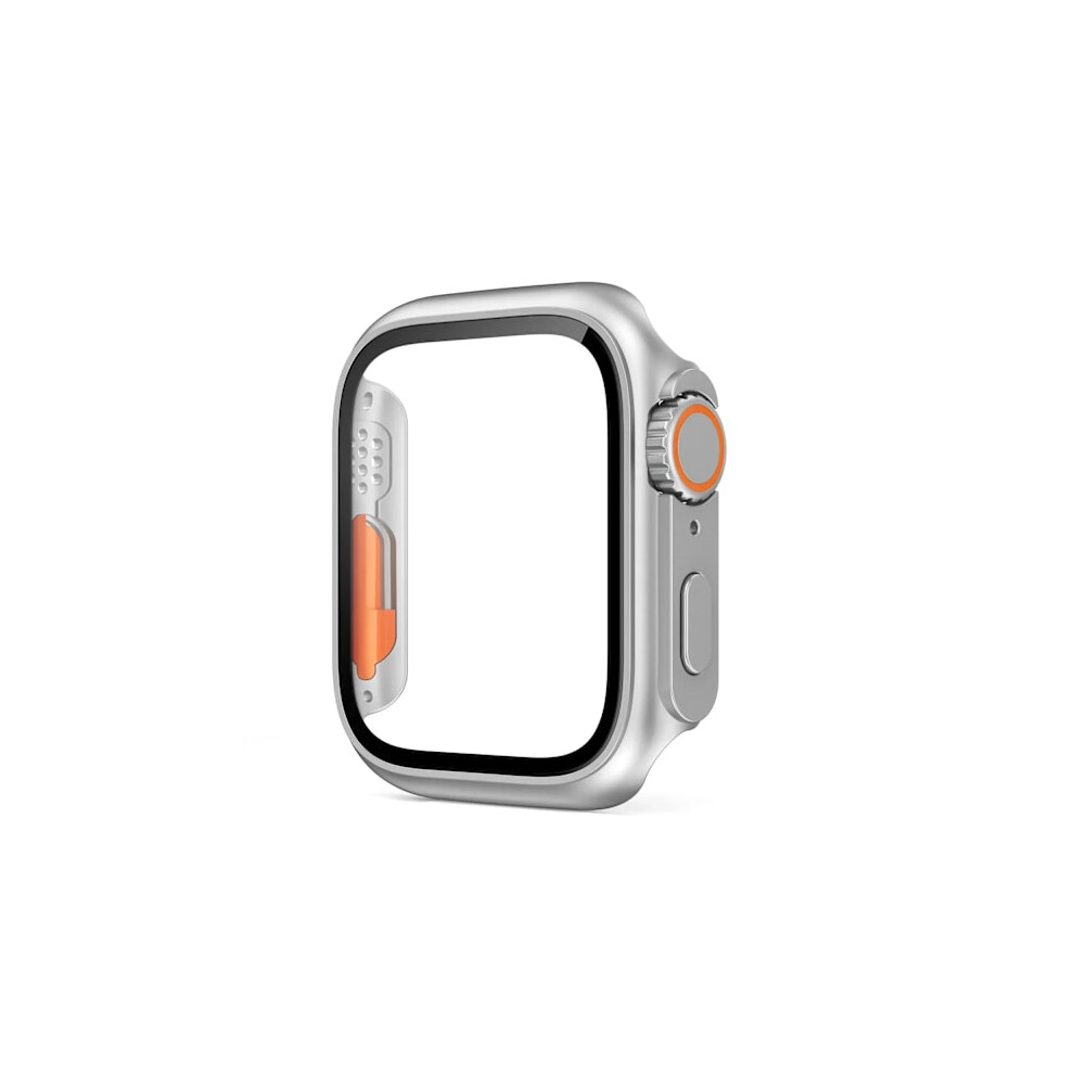 Glass+Case For Compatible With Apple Watch S10 42Mm/46Mm, Screen Protector Bumper Shell For Iwatch Series 10 987654Se 45Mm Silver 9389440636804
