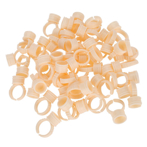 100pcs Silicone Tattoo Ring Cups for Microblading & Permanent Makeup M, S, L