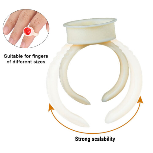 100pcs Silicone Tattoo Ring Cups for Microblading & Permanent Makeup M, S, L 2