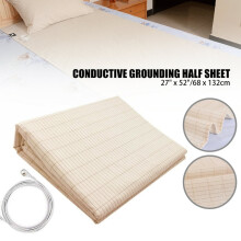 Estbridge Earthing Bed Sheet Conductive Grounding Mat with Grounding Connection Cord for Better Sleep and Boost Your Health