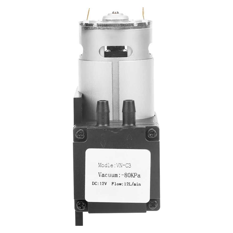 Dc12v 12W Small Oilless Vacuum Pump Â80Kpa 12L/Min Flow Efficient Gas Pump 4951382777843