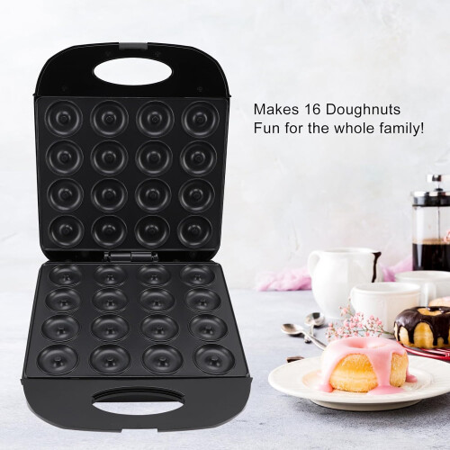 Mini Donut Maker 1400W Electric Doughnut Maker for 16 Donuts with Nonstick Surface and Temp Control 2