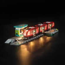 LED Light Kit for Downtown Streetcar and Station 60423 with Bright Illumination and Dual Power