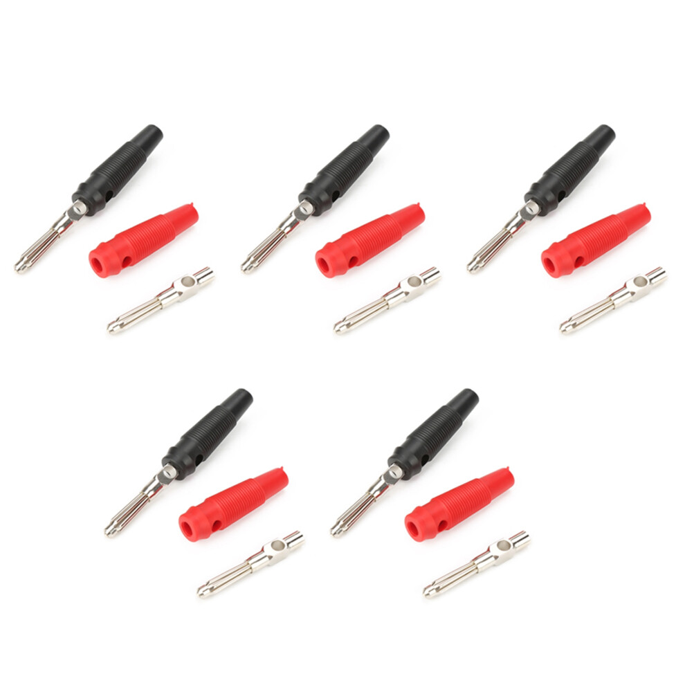 10 Pcs P3008 4Mm Banana Plug Jacks For Speakers & Amplifiers Signal Test Probes 4261382778567
