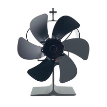 6 Blade Wood Stove Fan Heat Powered SelfPowered Heat Circulation Aluminum Alloy Fireplace